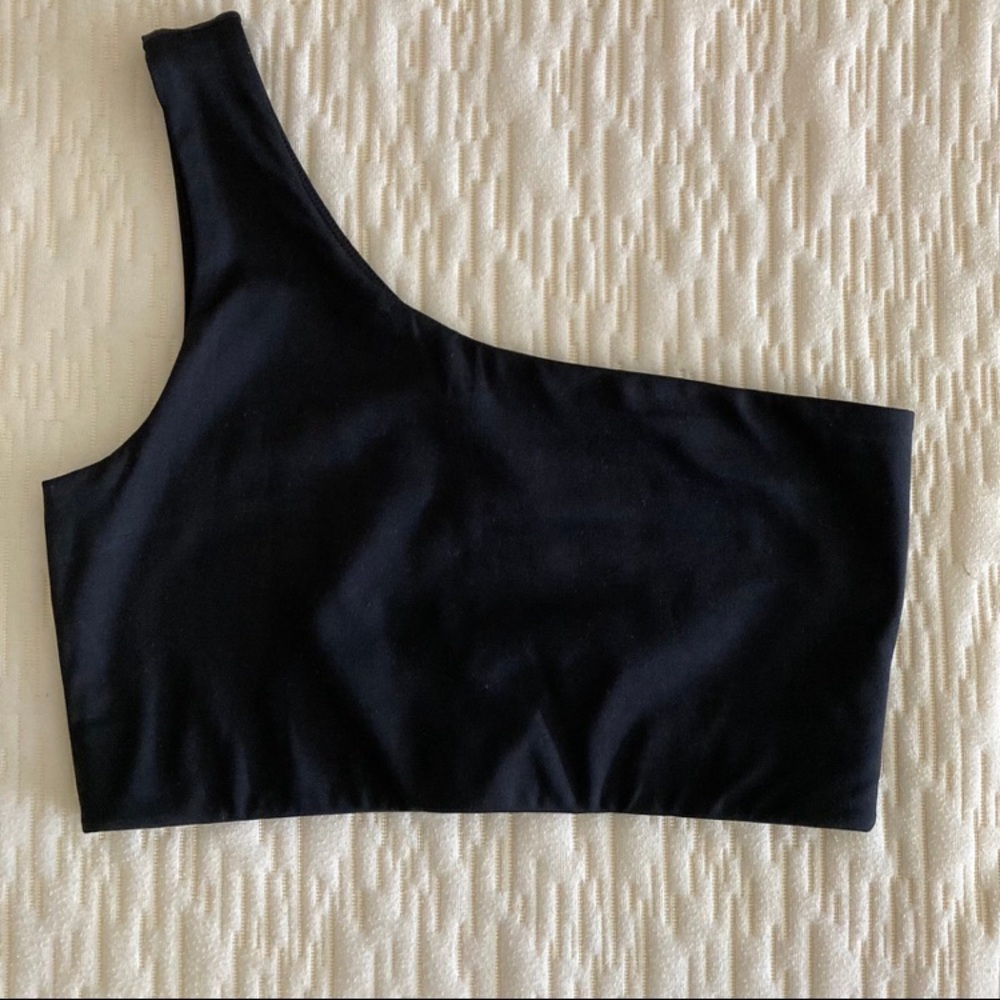Black Girlfriend Collective one shoulder bra